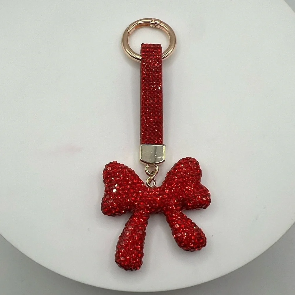 1143. Red Glitter Bow Key Holder